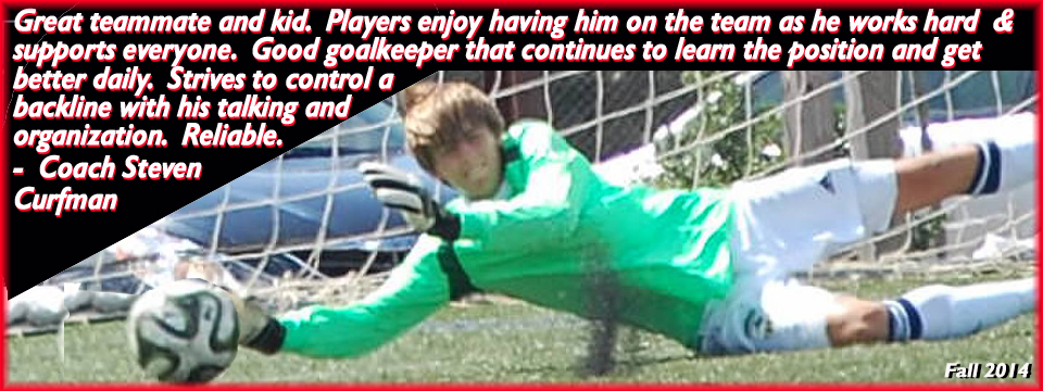 IT FACTOR - INTANGIBLES: Tommy Biggs Soccer Goal Keeper
